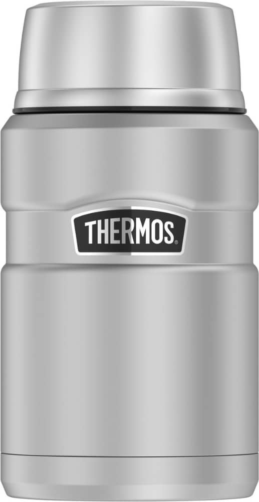 slide 1 of 1, Thermos Vacuum-Insulated King Food Jar - Stainless Steel, 24 oz