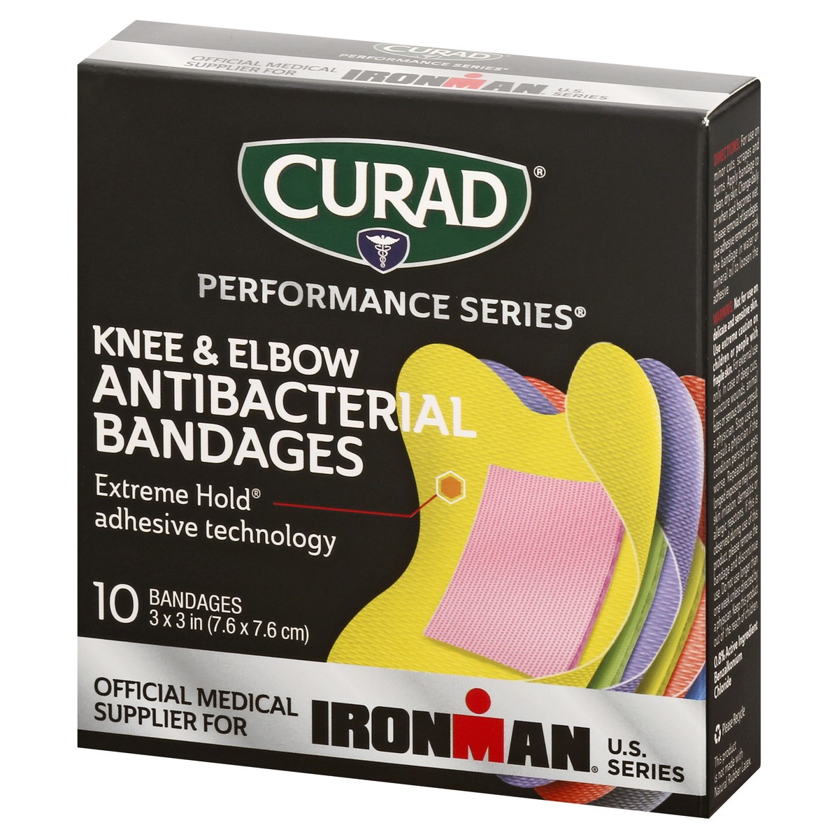 slide 8 of 11, Curad Performance Series Antibacterial Knee & Elbow Bandages 10 ea, 10 ct