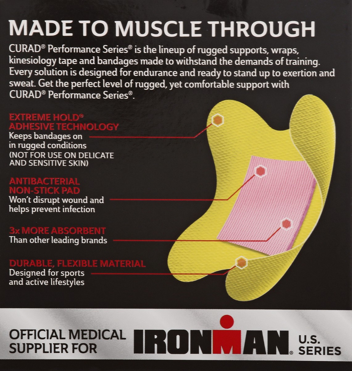 slide 4 of 11, Curad Performance Series Antibacterial Knee & Elbow Bandages 10 ea, 10 ct