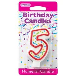 Culpitt Red Numeral "5" Birthday Candles