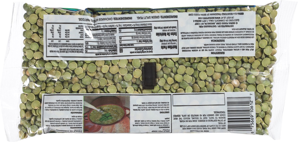 slide 12 of 13, Iberia Green Split Peas, 12 oz