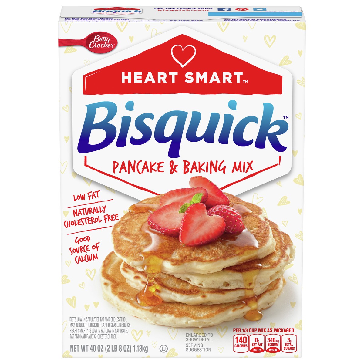 slide 5 of 13, Bisquick Betty Crocker Bisquick Heart Smart Pancake and Baking Mix, 40 oz