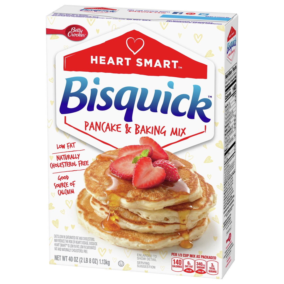 slide 6 of 13, Bisquick Betty Crocker Bisquick Heart Smart Pancake and Baking Mix, 40 oz