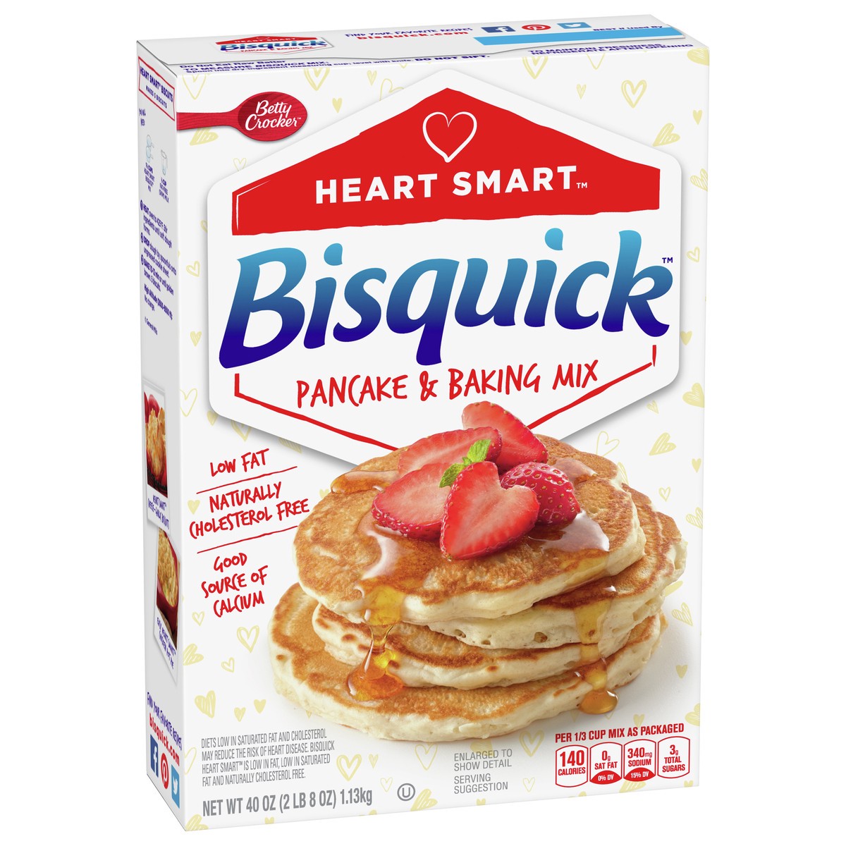 slide 10 of 13, Bisquick Betty Crocker Bisquick Heart Smart Pancake and Baking Mix, 40 oz