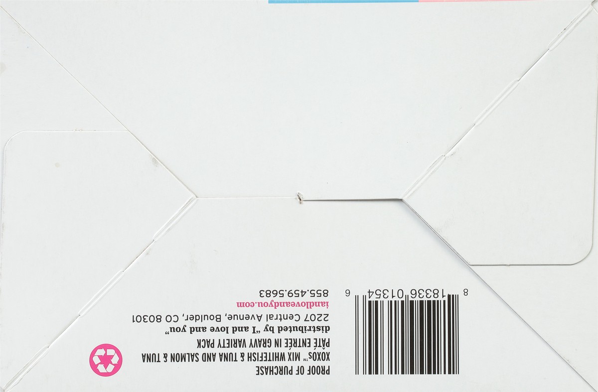 slide 2 of 9, I and Love and You XOXOs Mix Grain Free Recipe Holistic Whitefish & Tuna/Salmon & Tuna Food for Cats Pate Variety Pack 12 - 3 oz Cans, 12 ct