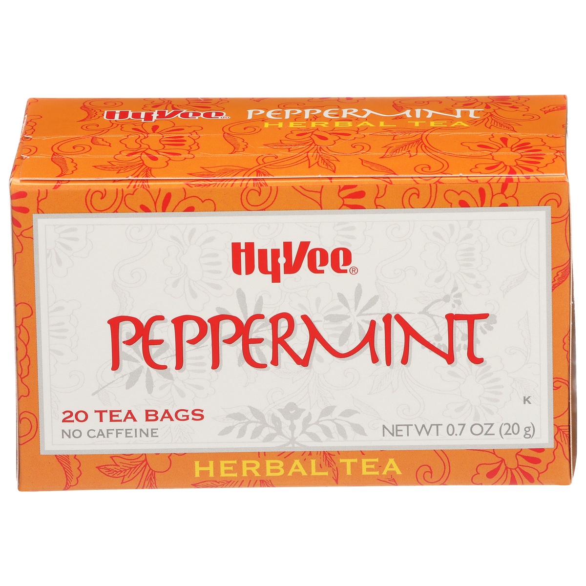 slide 1 of 1, Hy-vee Peppermint Herbal Tea Bags - 20 ct; 0.07 oz - 20 ct; 0.07 oz, 20 ct; 0.07 oz