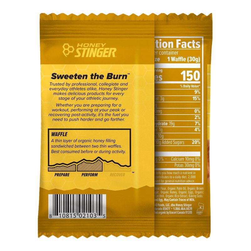 slide 8 of 9, Honey Stinger Organic Energy Waffle, 1.06 oz