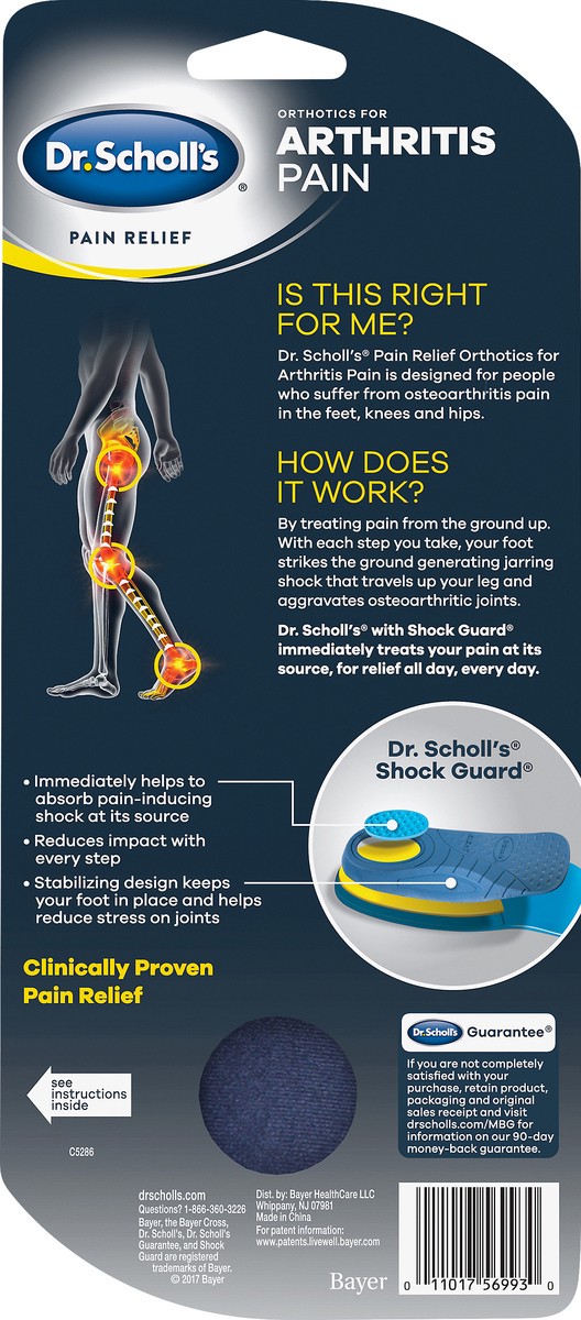 slide 2 of 3, Dr. Scholl's For Arthritis Pain Medium Men's Orthotics 1 ea, 1 ct