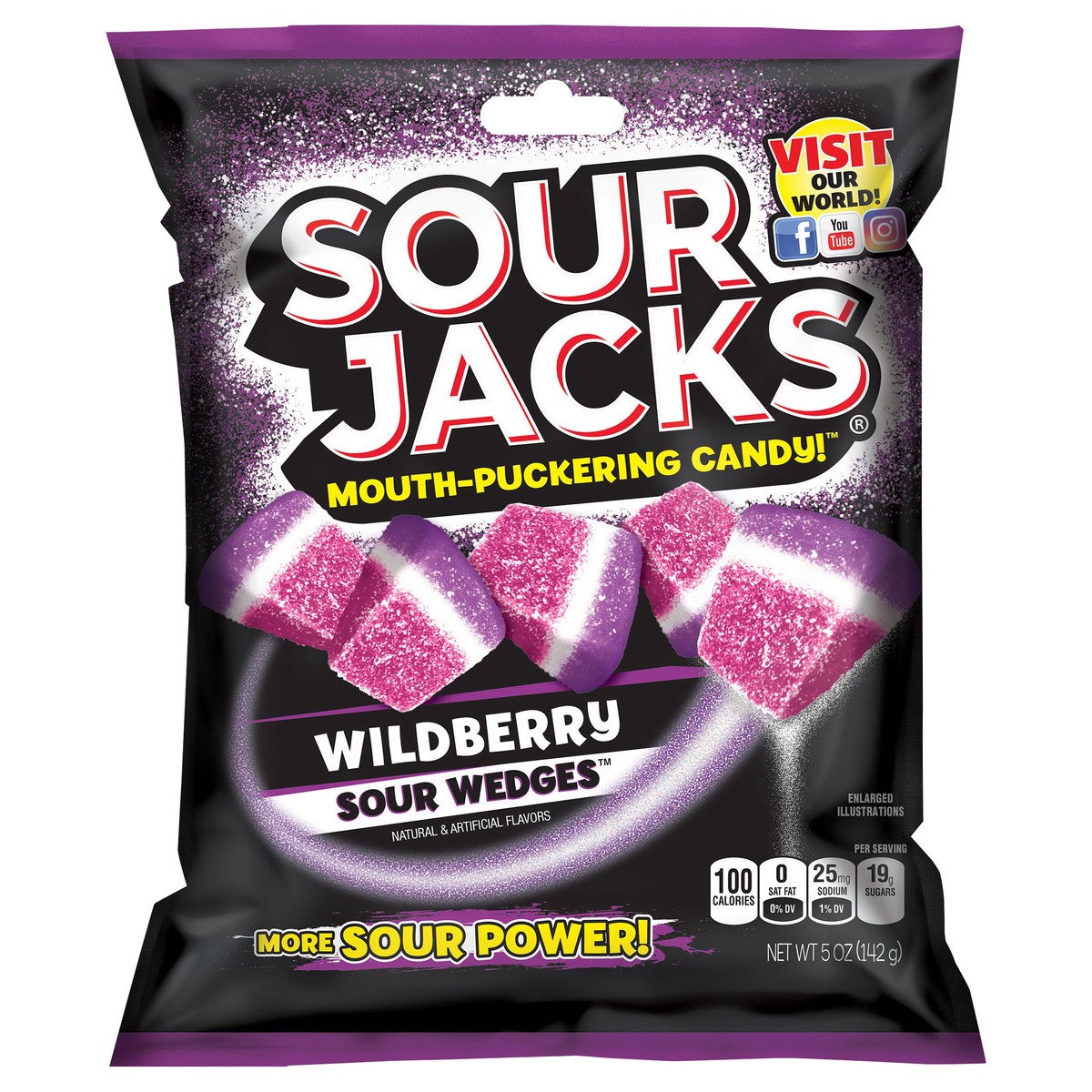 slide 7 of 8, Sour Jacks Wildberrry Candy 5 oz, 5 oz