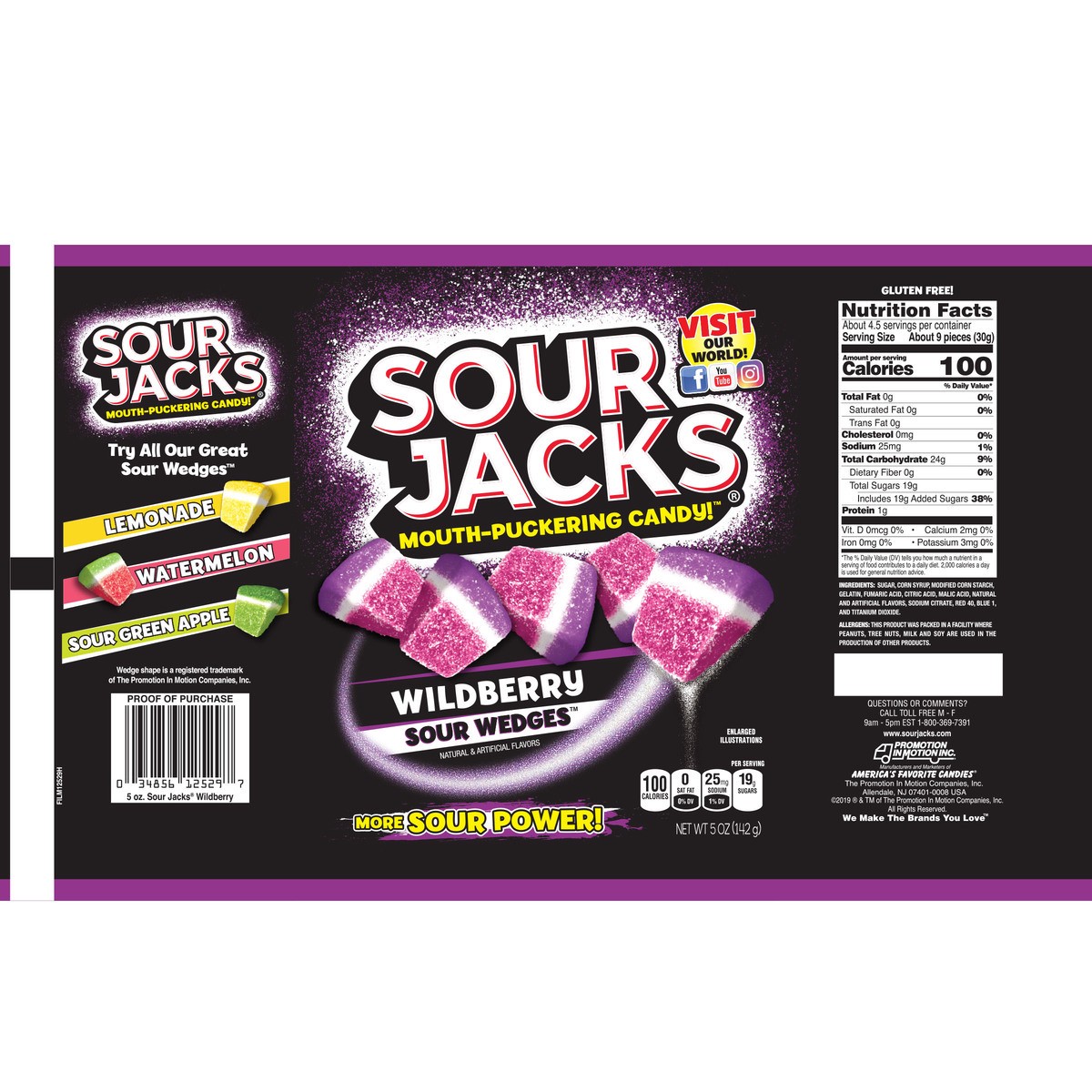 slide 8 of 8, Sour Jacks Wildberrry Candy 5 oz, 5 oz