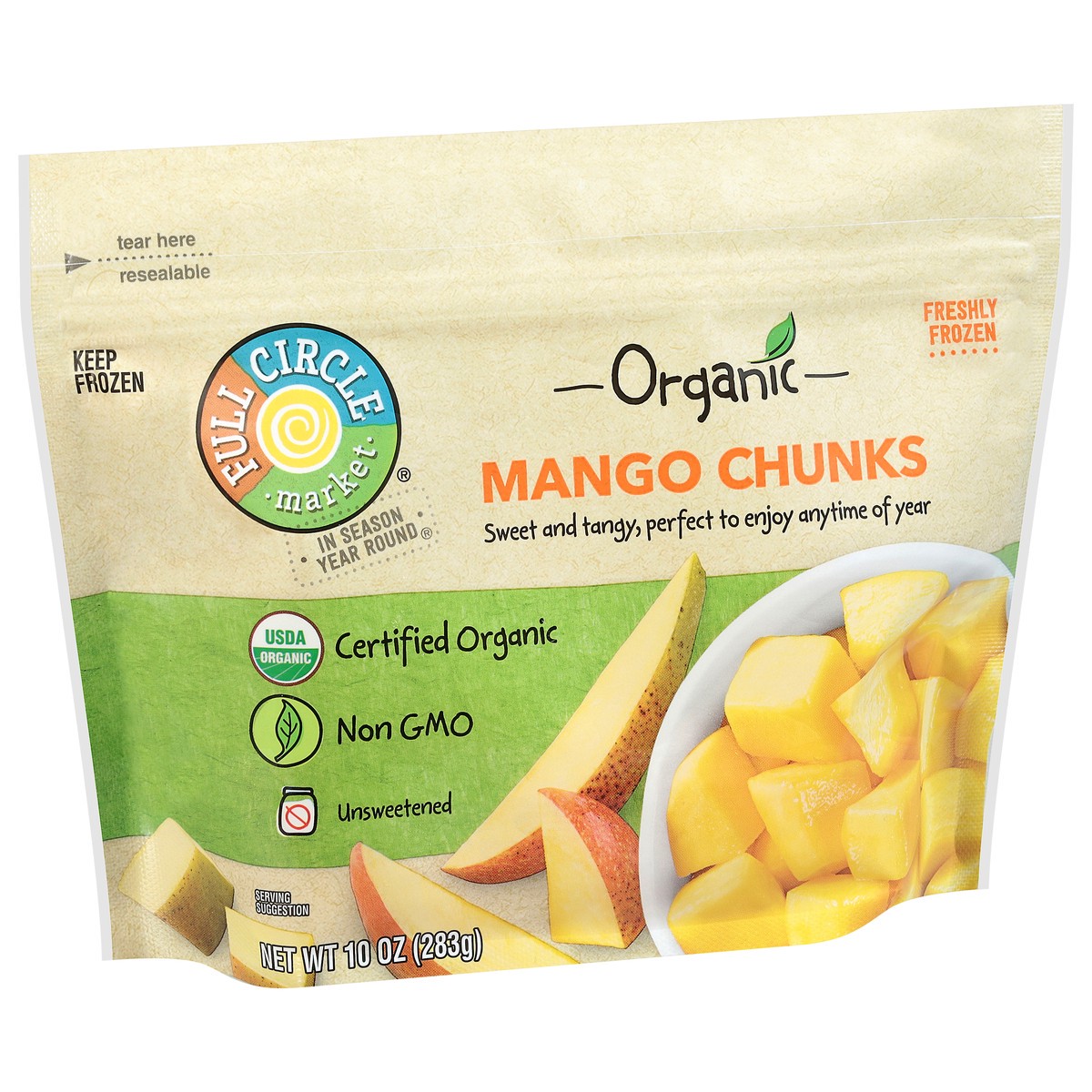 slide 4 of 9, Full Circle Market Organic Mango Chunks 10 oz, 10 oz