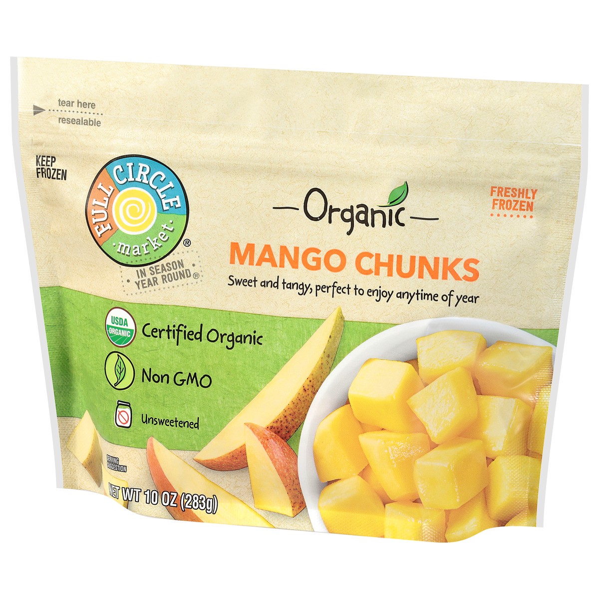 slide 6 of 9, Full Circle Market Organic Mango Chunks 10 oz, 10 oz