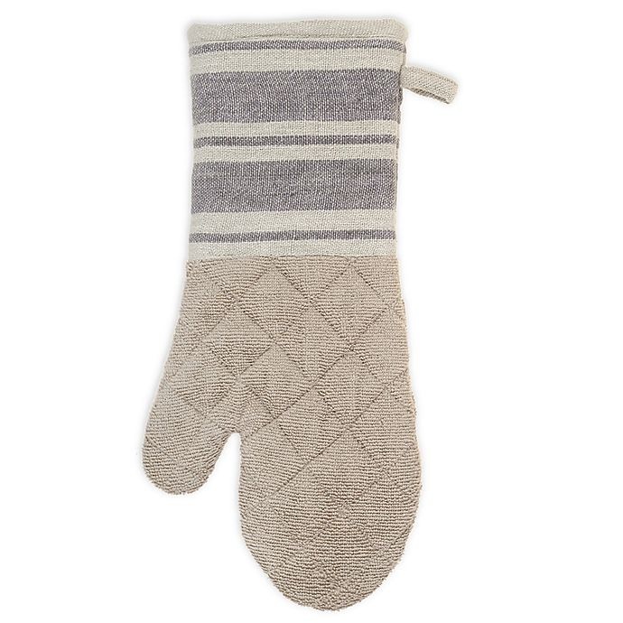 slide 1 of 2, Artisanal Kitchen Supply Stripe Woven Oven Mitt - Grey, 1 ct