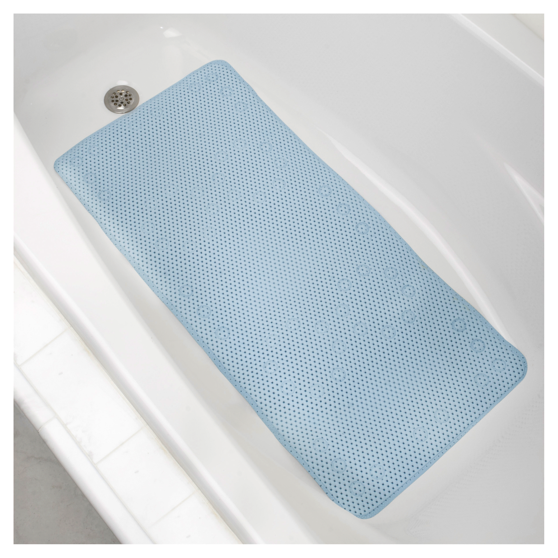 slide 1 of 1, Maytex Waffle Cushion Tub Mat, Blue, 1 ct