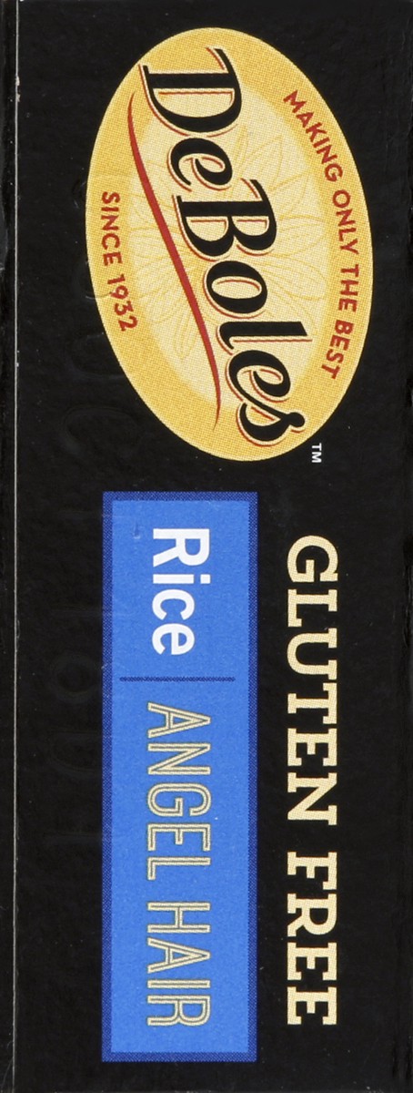 slide 3 of 6, DeBoles Gluten Free Rice Angel Hair, 8 oz