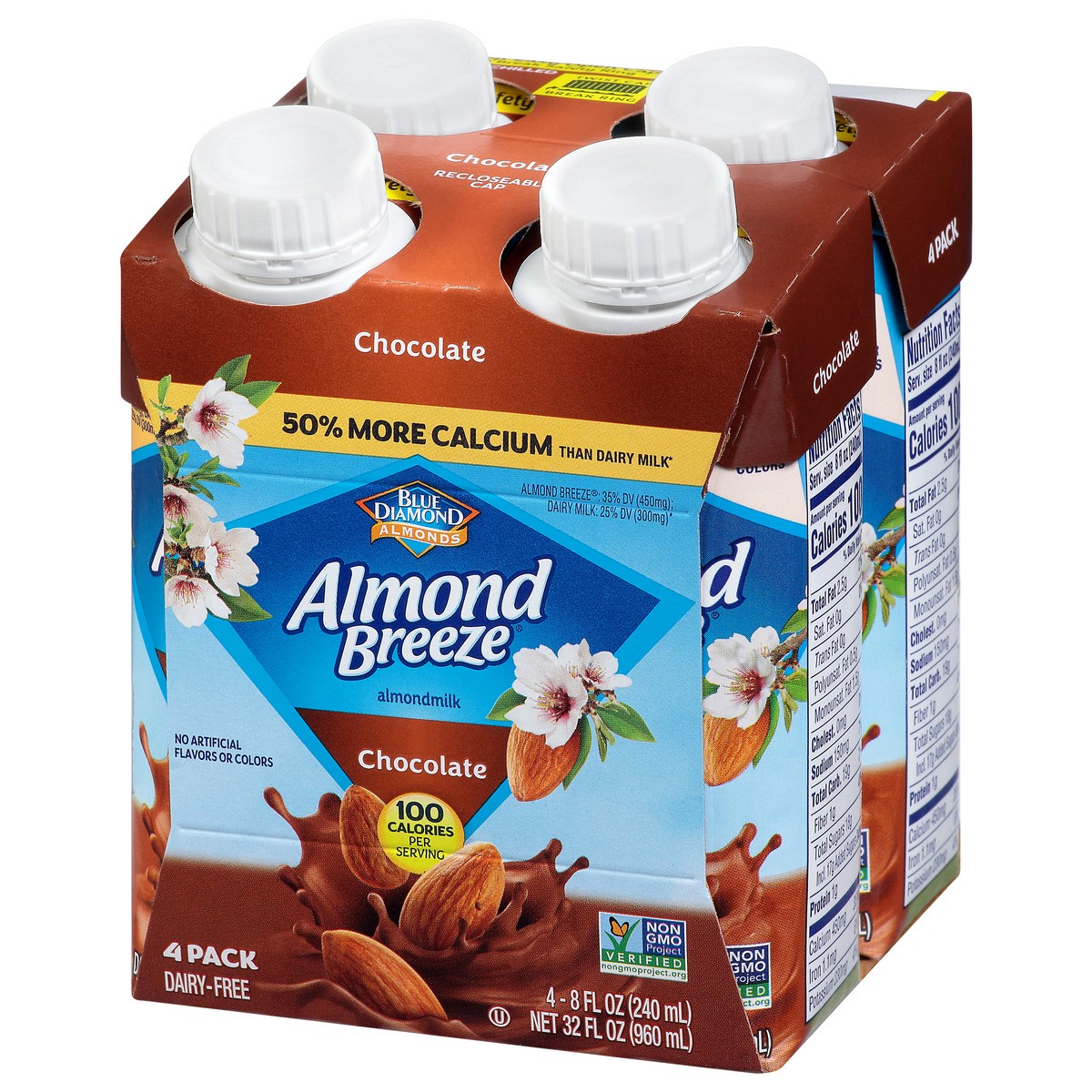 slide 9 of 9, Almond Breeze Chocolate Almondmilk 4 8 fl oz 4 ea, 