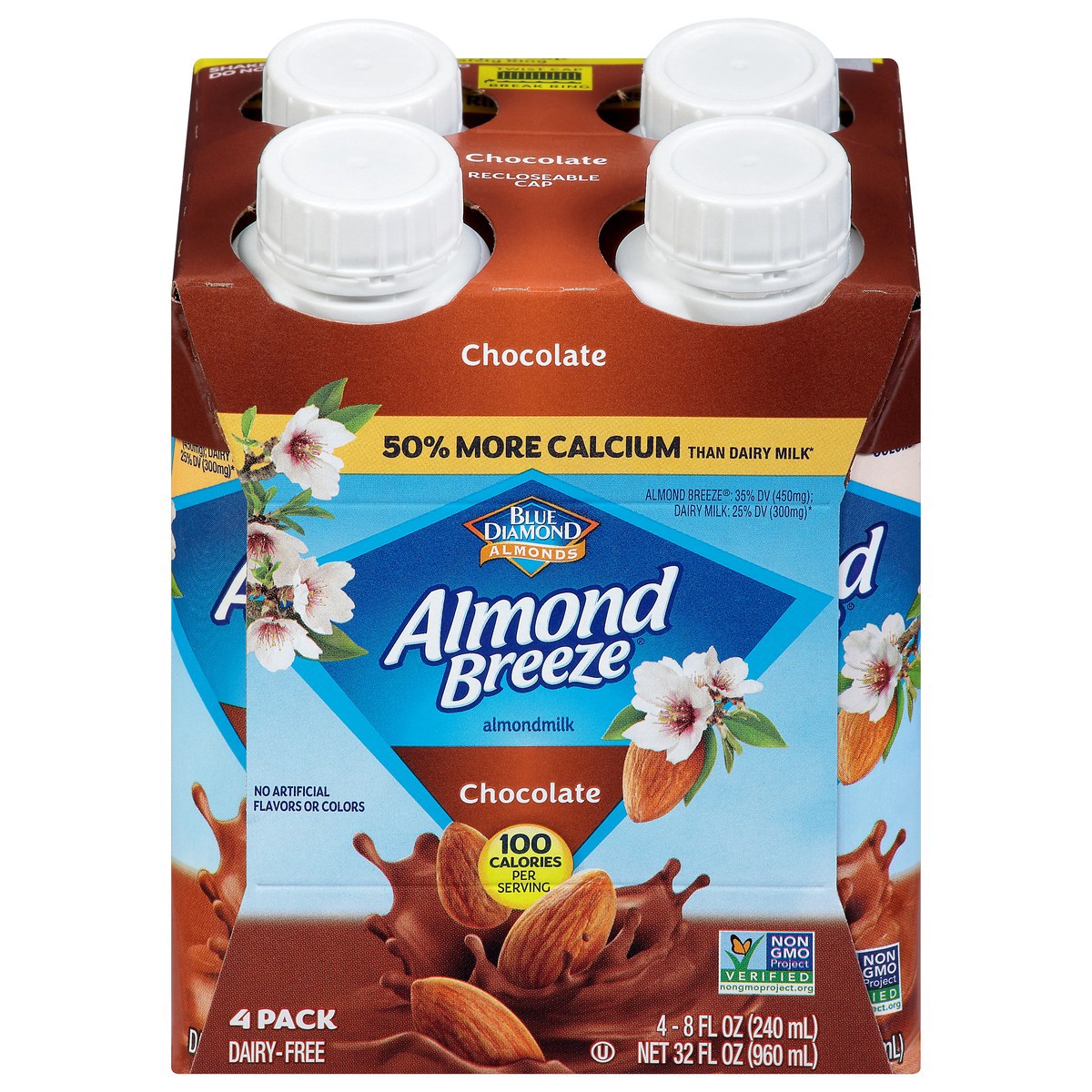 slide 1 of 9, Almond Breeze Chocolate Almondmilk 4 8 fl oz 4 ea, 