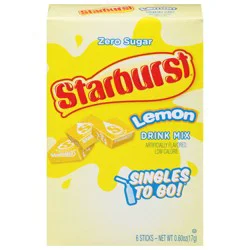 Starburst Singles Lemon Drink Mix- 6 ct