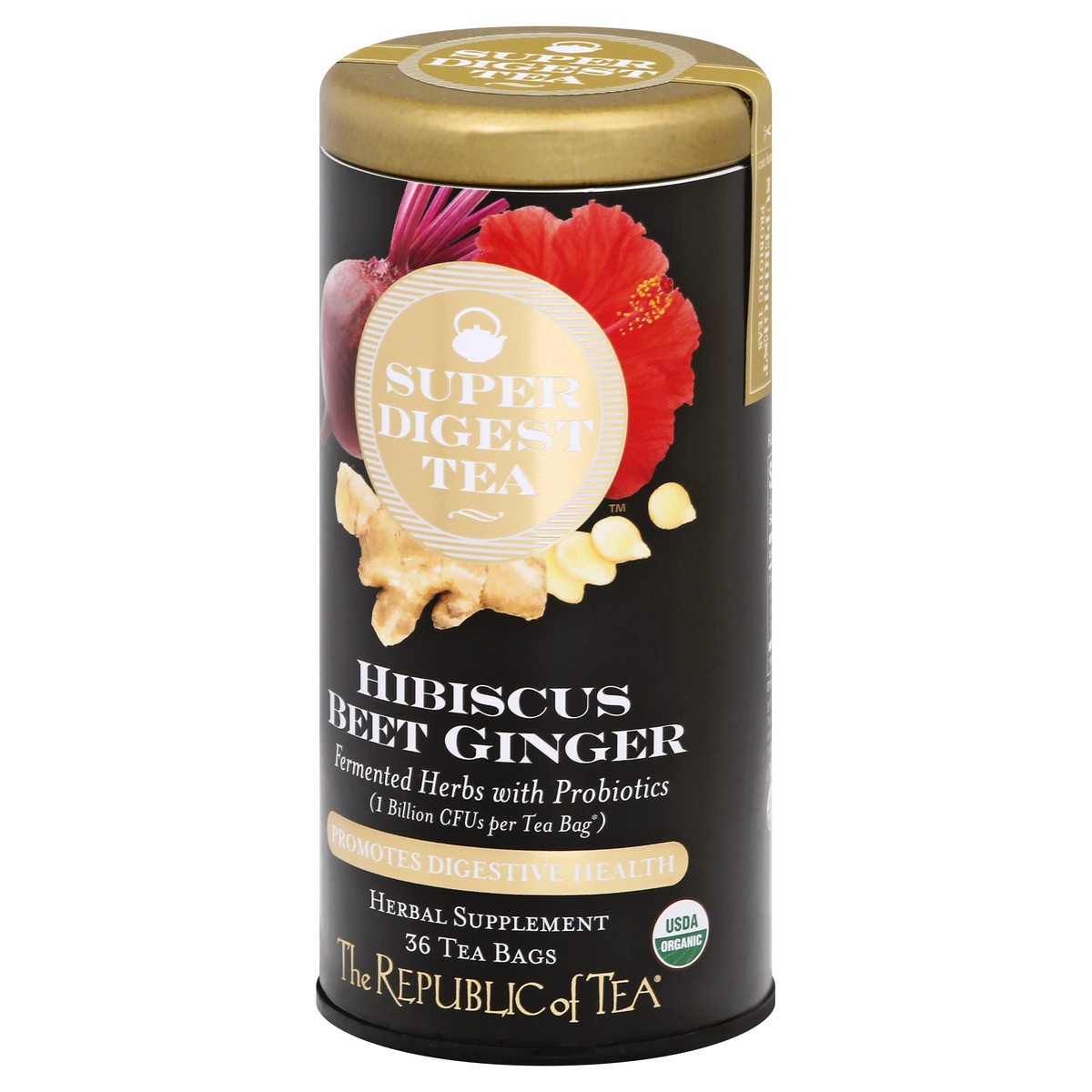 slide 2 of 13, The Republic of Tea Bags Hibiscus Beet Ginger SuperDigest Tea - 36 ct, 1 ct