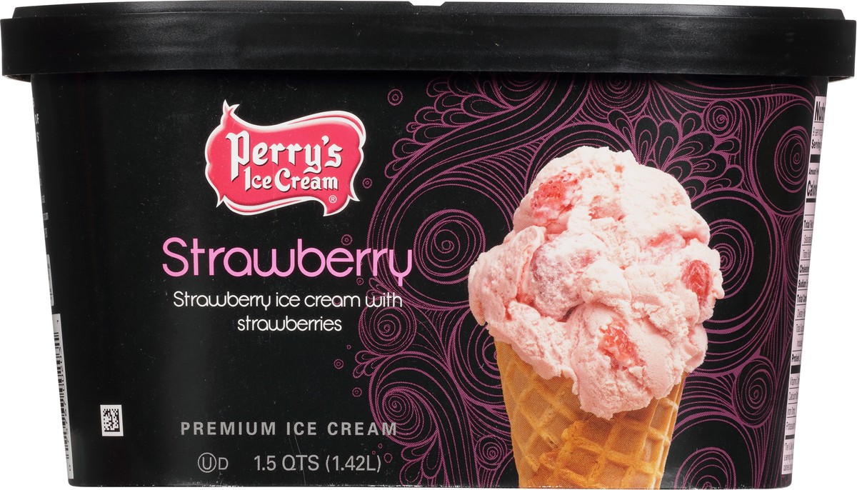 slide 3 of 9, Perry's Ice Cream Premium Strawberry Ice Cream 1.5 qt, 1.5 qt