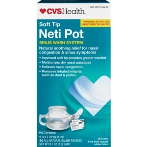 slide 1 of 1, CVS Health Sinus Wash Neti Pot Kit, 1 ct