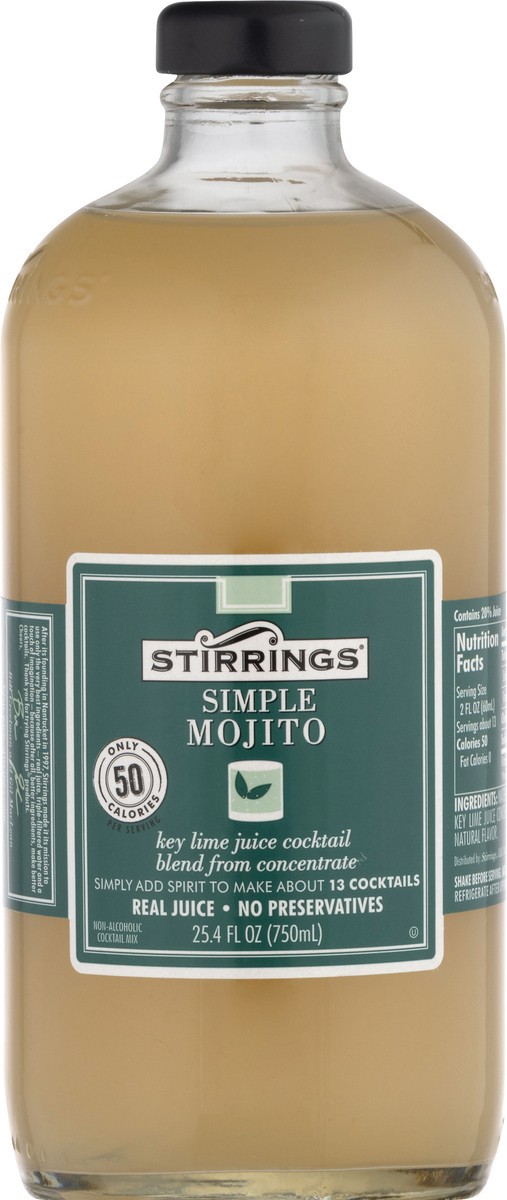 slide 5 of 12, Stirrings Mojito Cocktail Mix, Non Alcoholic Cocktail Mixer, 750ml Bottle, 750 ml