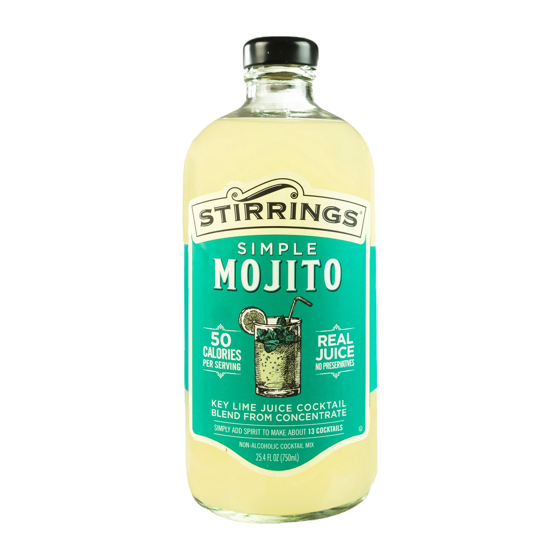 slide 1 of 12, Stirrings Mojito Cocktail Mix, Non Alcoholic Cocktail Mixer, 750ml Bottle, 750 ml