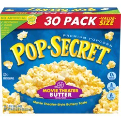 Pop-Secret Movie Theater Butter Microwave Popcorn, 3 oz Sharing Bags, 30 ct