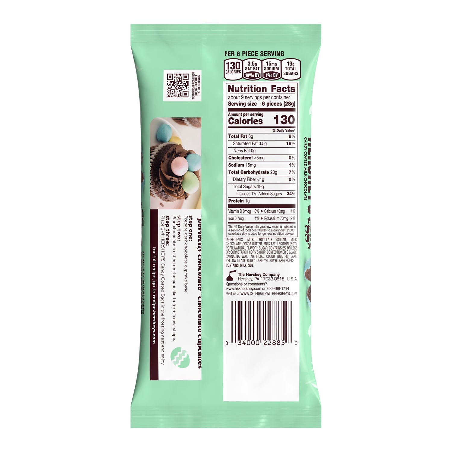 slide 3 of 5, Hershey's Candy Coated Milk Chocolate Eggs, Easter Candy Bag, 9 oz, 9 oz