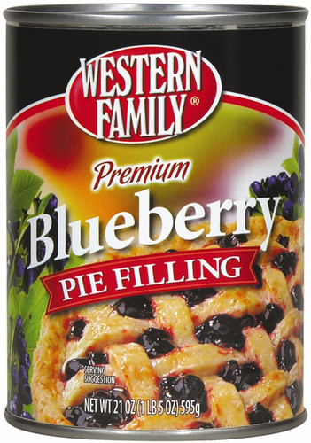 slide 1 of 1, Western Family Blueberry Pie Filling, 21 oz