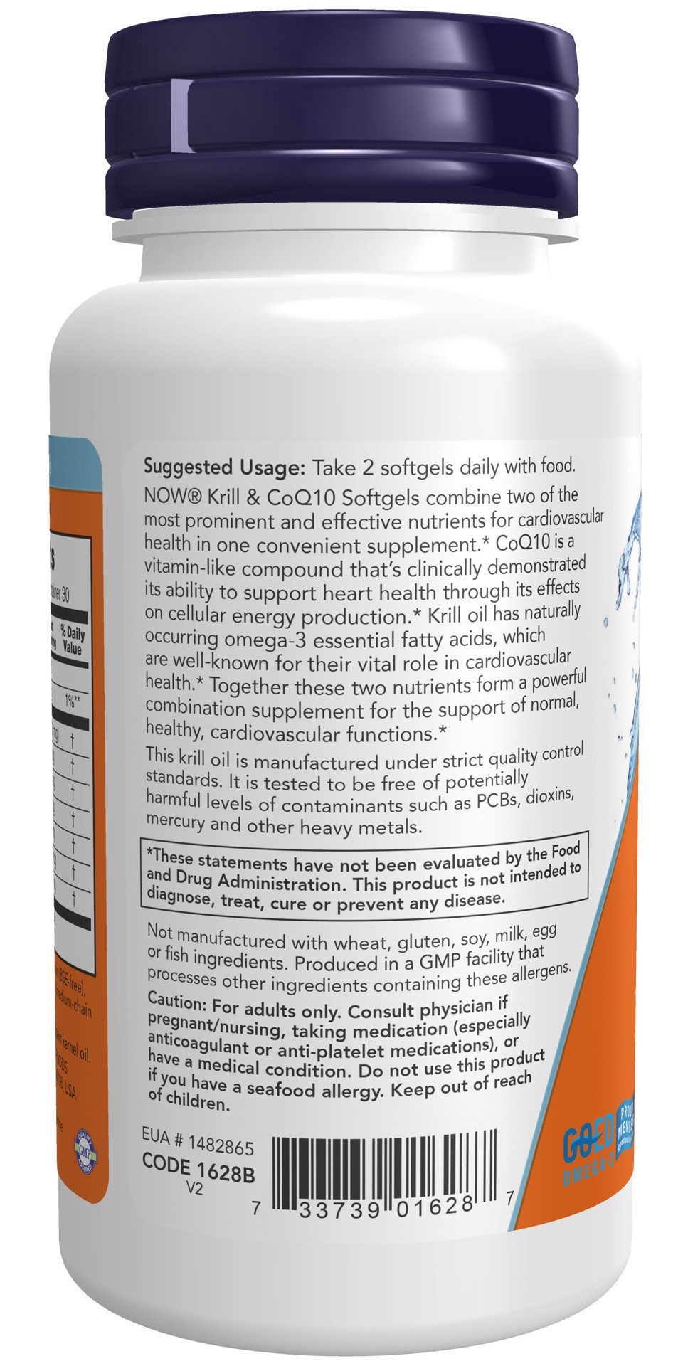 slide 3 of 4, NOW Krill & CoQ10 - 60 Softgels, 60 ct