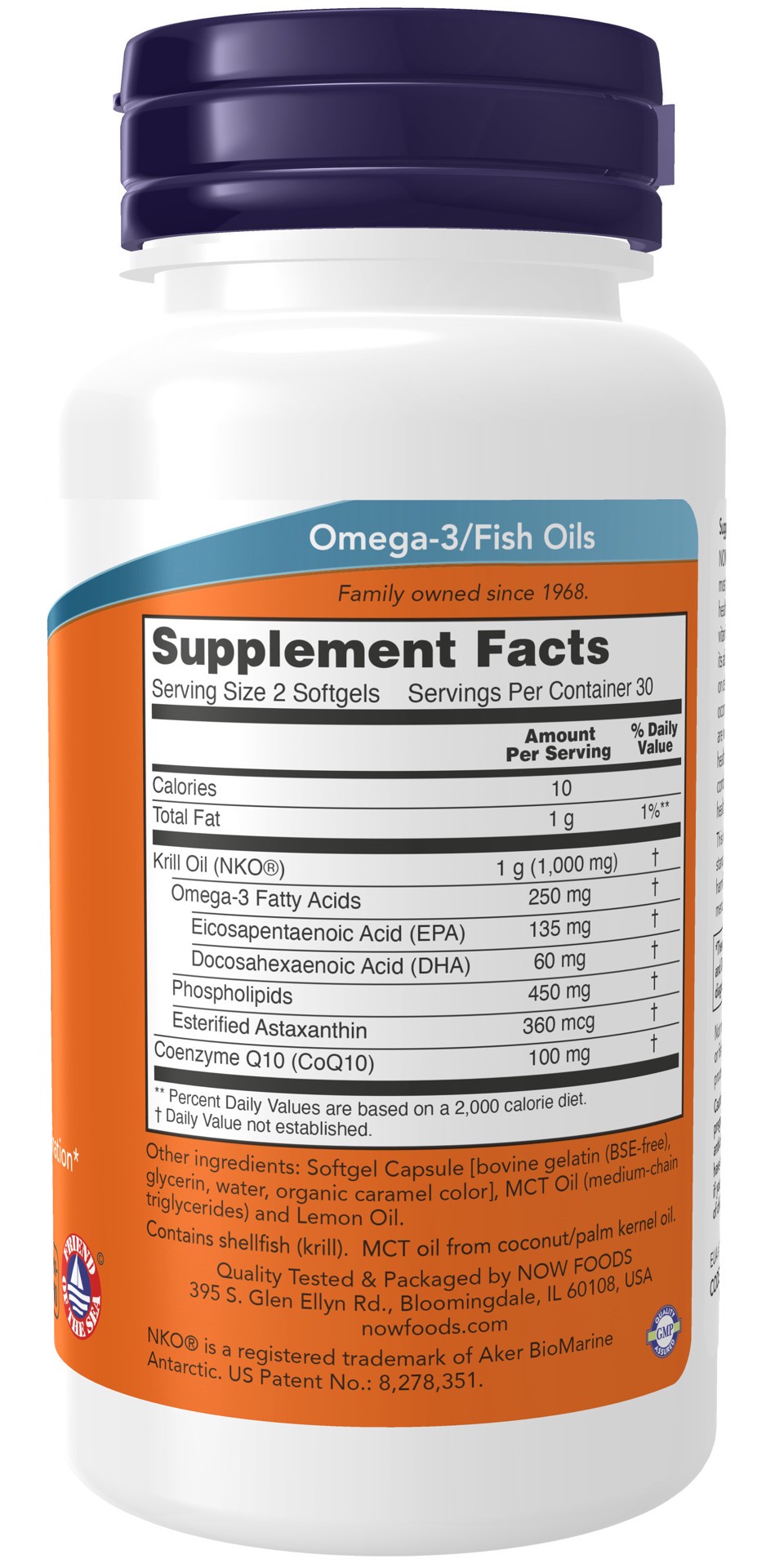 slide 2 of 4, NOW Krill & CoQ10 - 60 Softgels, 60 ct