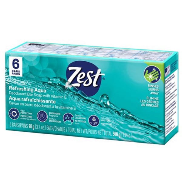 slide 5 of 21, Zest Aqua Soap Bar, 6 ct