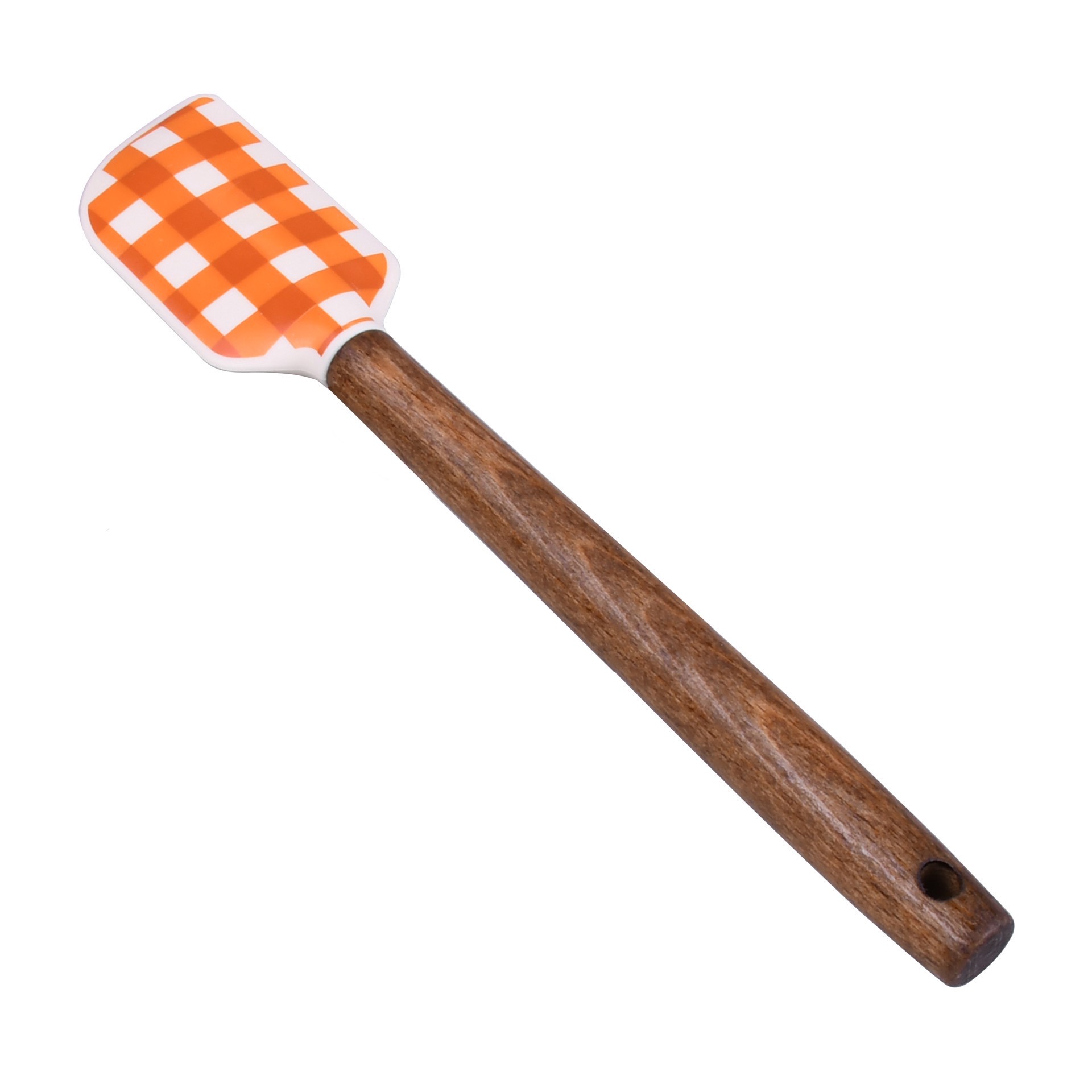 slide 2 of 4, Mini Orange Plaid Spatula By Makery, 8 in