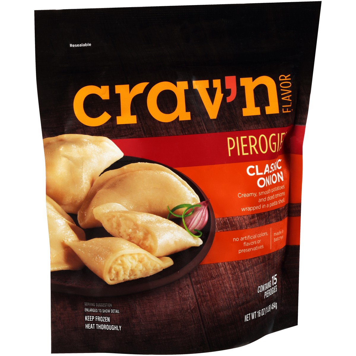 slide 9 of 9, Crav'n Flavor Classic Onion Pierogies, 16 oz