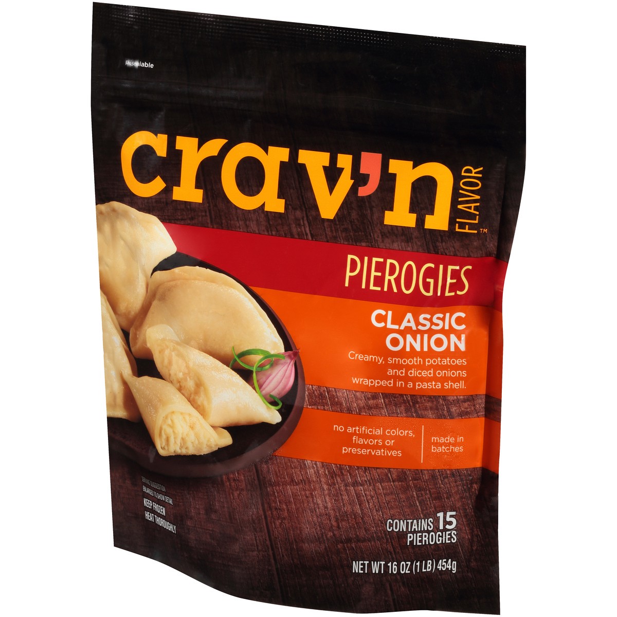 slide 3 of 9, Crav'n Flavor Classic Onion Pierogies, 16 oz