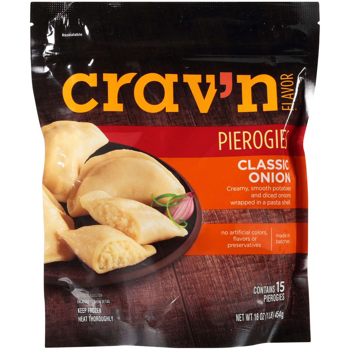 slide 6 of 9, Crav'n Flavor Classic Onion Pierogies, 16 oz