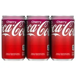 Coca-Cola Cherry Soda Soft Drink, 7.5 fl oz, 6 Pack