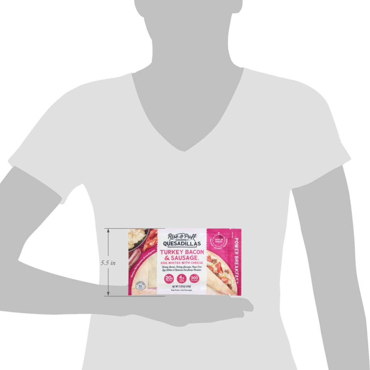slide 2 of 13, Rise & Puff Gourmet Turkey Bacon & Sausage Quesadillas 5.15 oz, 5.15 oz