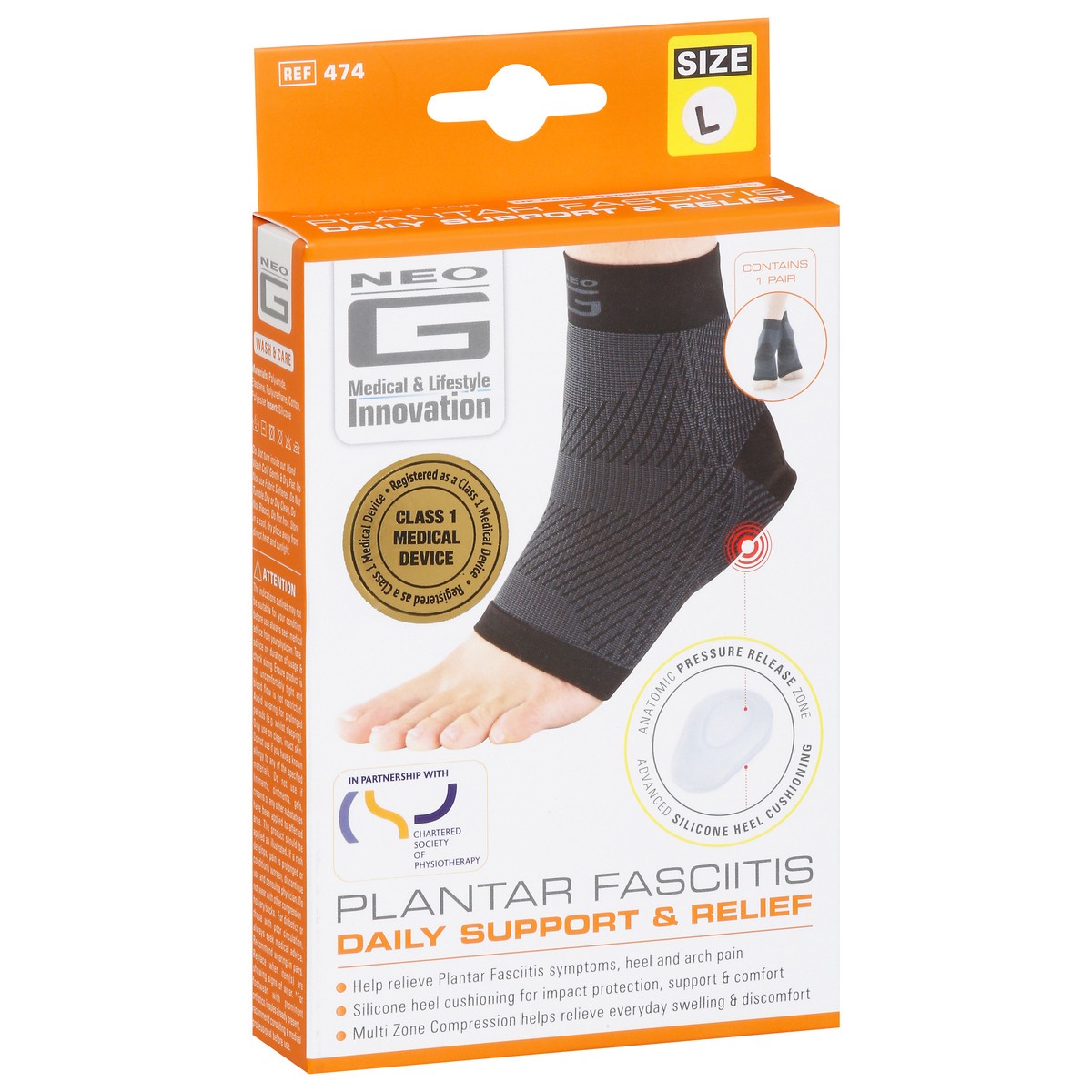 slide 4 of 9, Neo G Plantar Fasciitis Everyday Support, Large, 1 ct