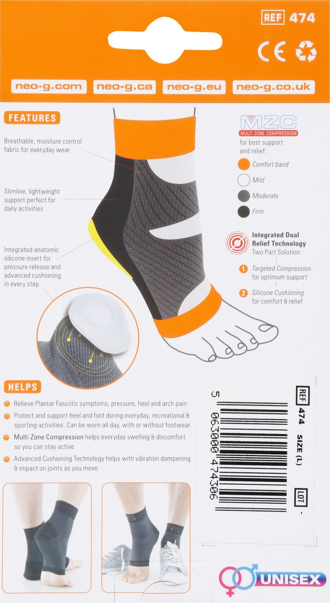 slide 9 of 9, Neo G Plantar Fasciitis Everyday Support, Large, 1 ct