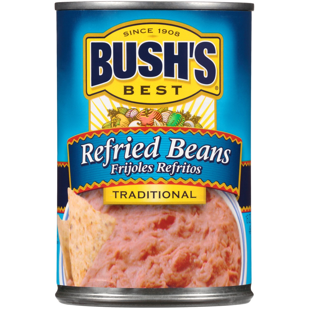 slide 8 of 12, Bush's Best Bush's Traditional Refried Beans 16 oz, 16 oz