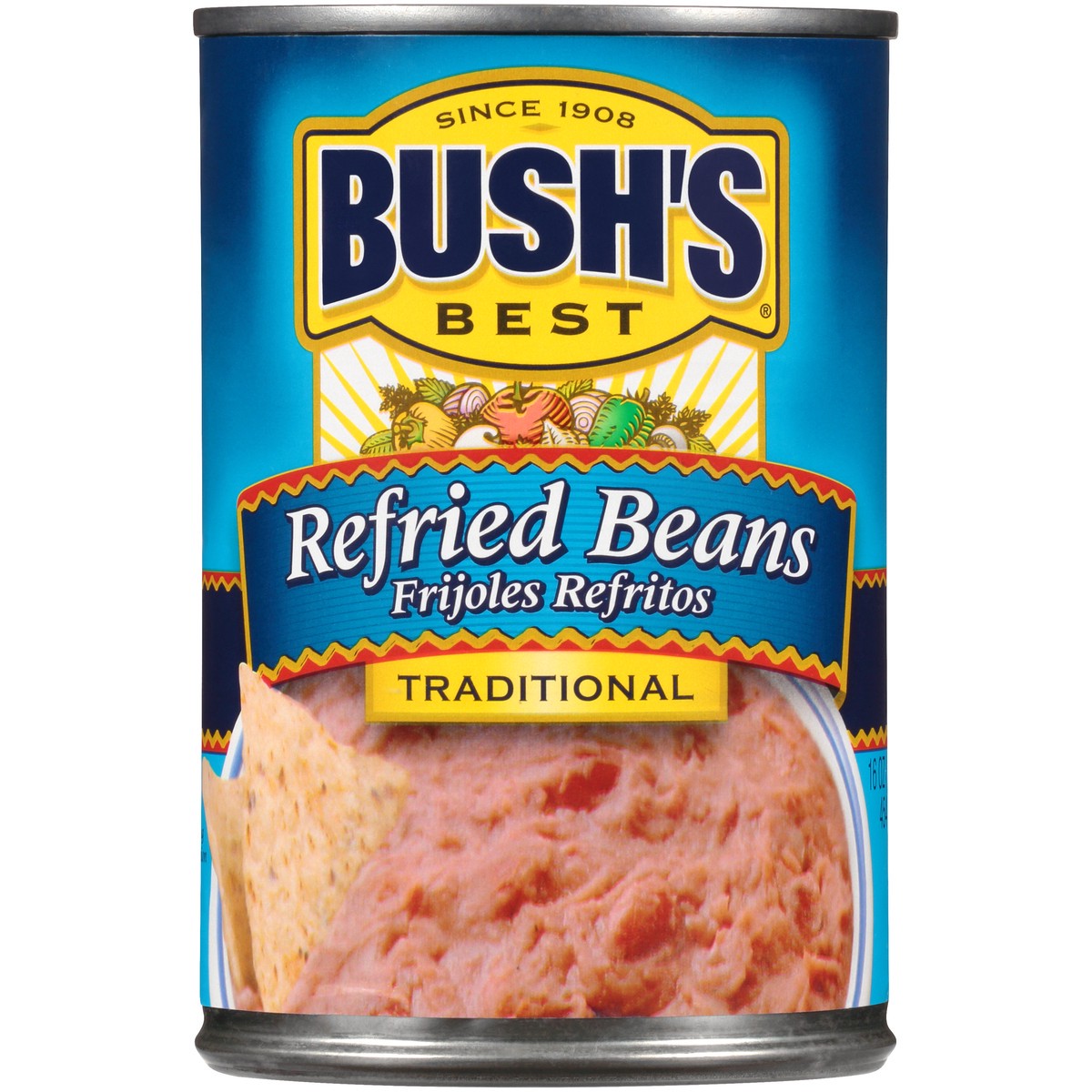 slide 5 of 12, Bush's Best Bush's Traditional Refried Beans 16 oz, 16 oz