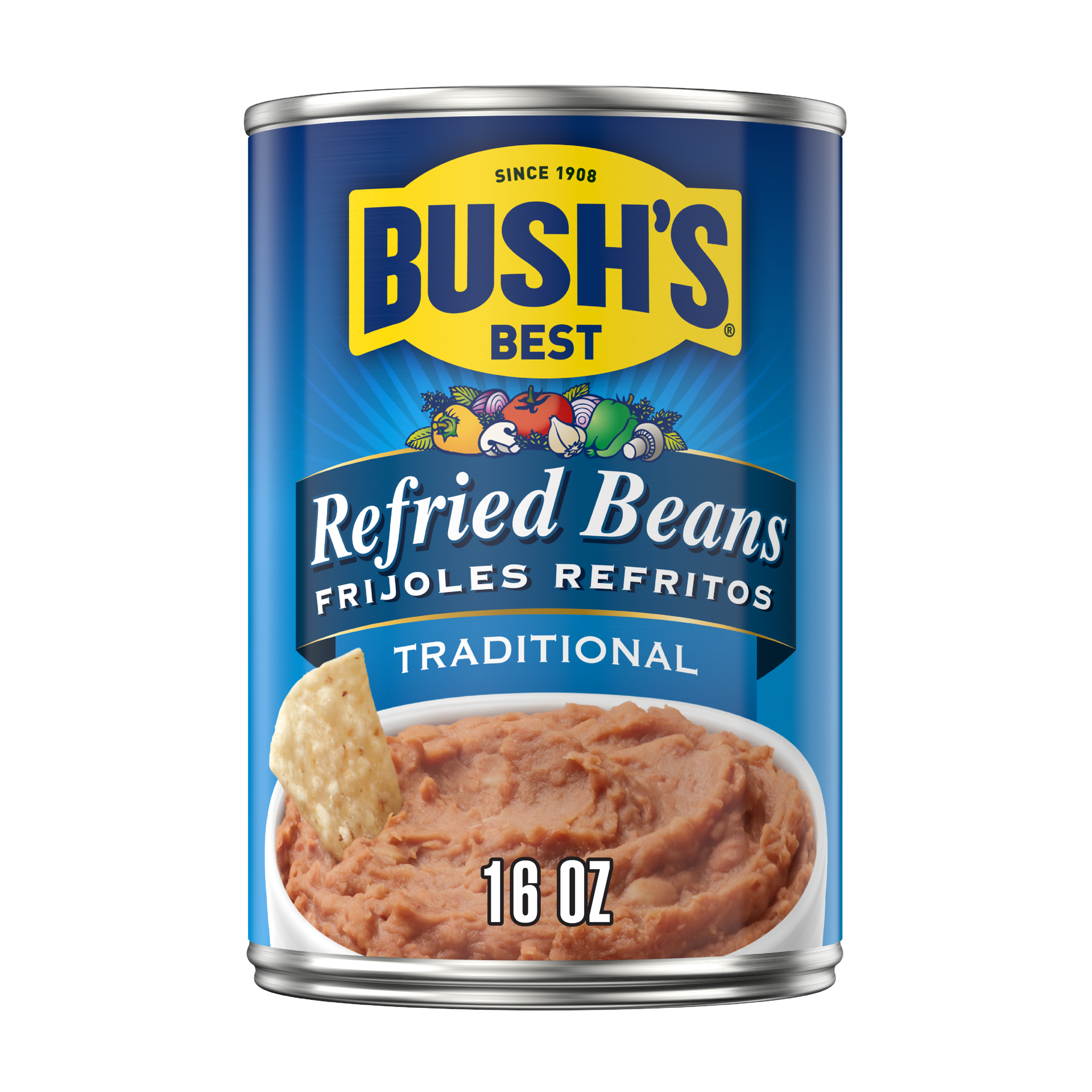 slide 1 of 12, Bush's Best Bush's Traditional Refried Beans 16 oz, 16 oz