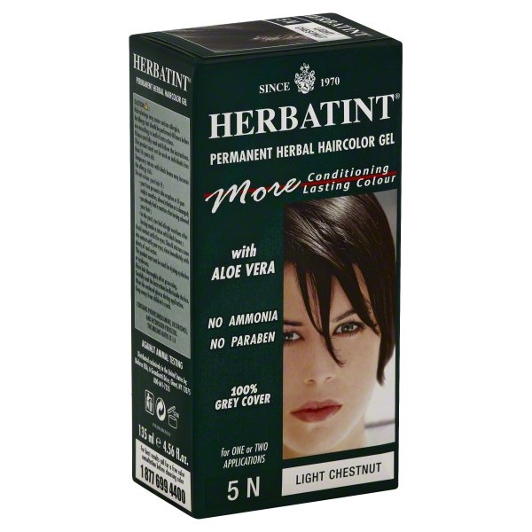 slide 1 of 1, Herbatint Permanent Herbal Haircolor Gel - Light Chestnut 5N, 1 ct
