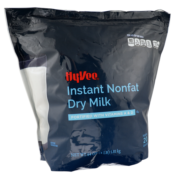 slide 1 of 1, Hy-vee Instant Nonfat Dry Milk, 64 oz