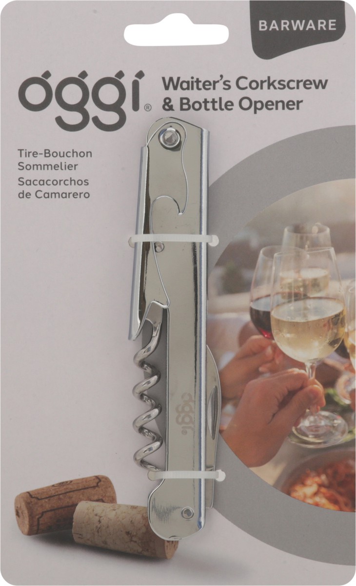 slide 5 of 11, Oggi Barware Waiter's Corkscrew & Bottle Opener 1 ea, 1 ct