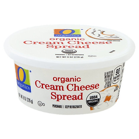 slide 1 of 1, O Organics Organic Spread Cream Cheese, 8 oz