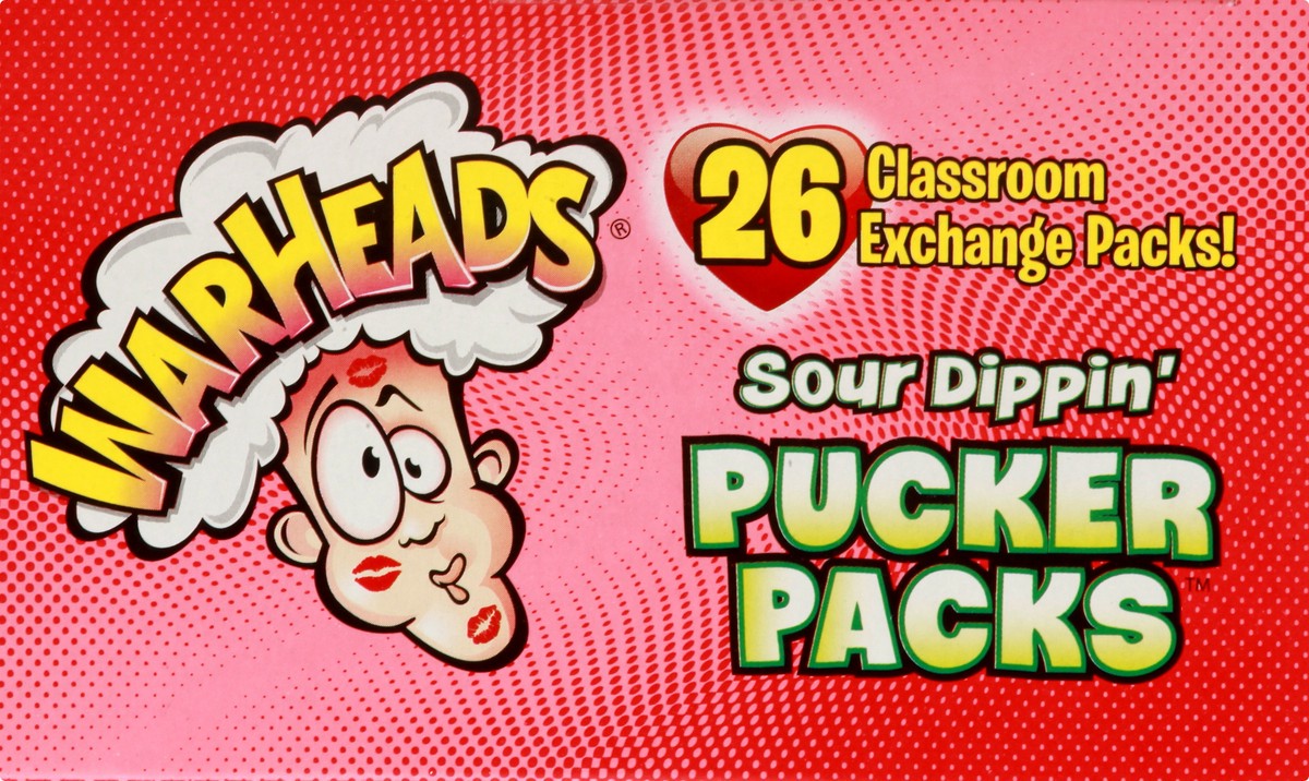 slide 10 of 13, Warheads Pucker Sucks Sour Blue Raspberry & Sour Cherry/Sour Watermelon & Sour Green Apple Sour Dippin 26 ea, 26 ct