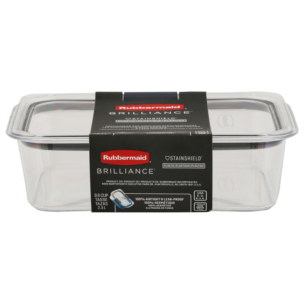 slide 1 of 9, Rubbermaid Brilliance 9.6 Cup Plastic Container 1 ea, 1 ct